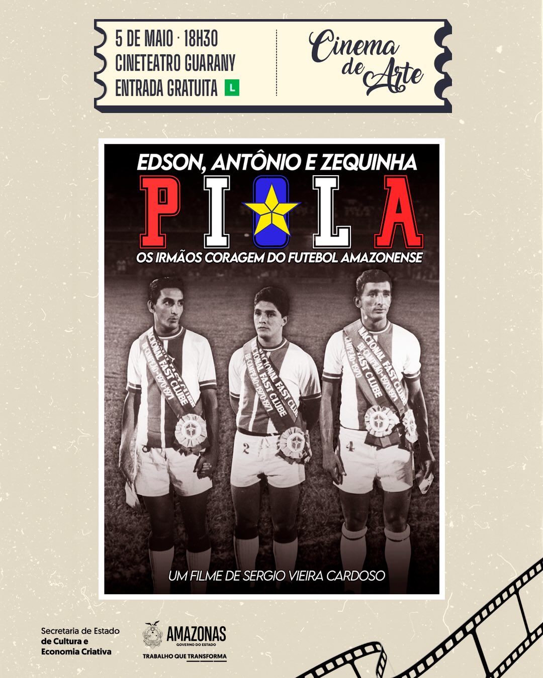 Época de ouro do futebol amazonense ganha destaque com documentário sobre os irmãos Piola