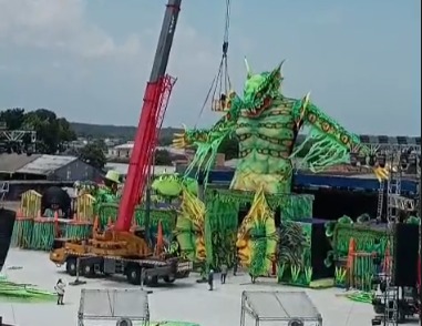 Morre montador alegórico que caiu de guindaste antes do Festival de Cirandas de Manacapuru