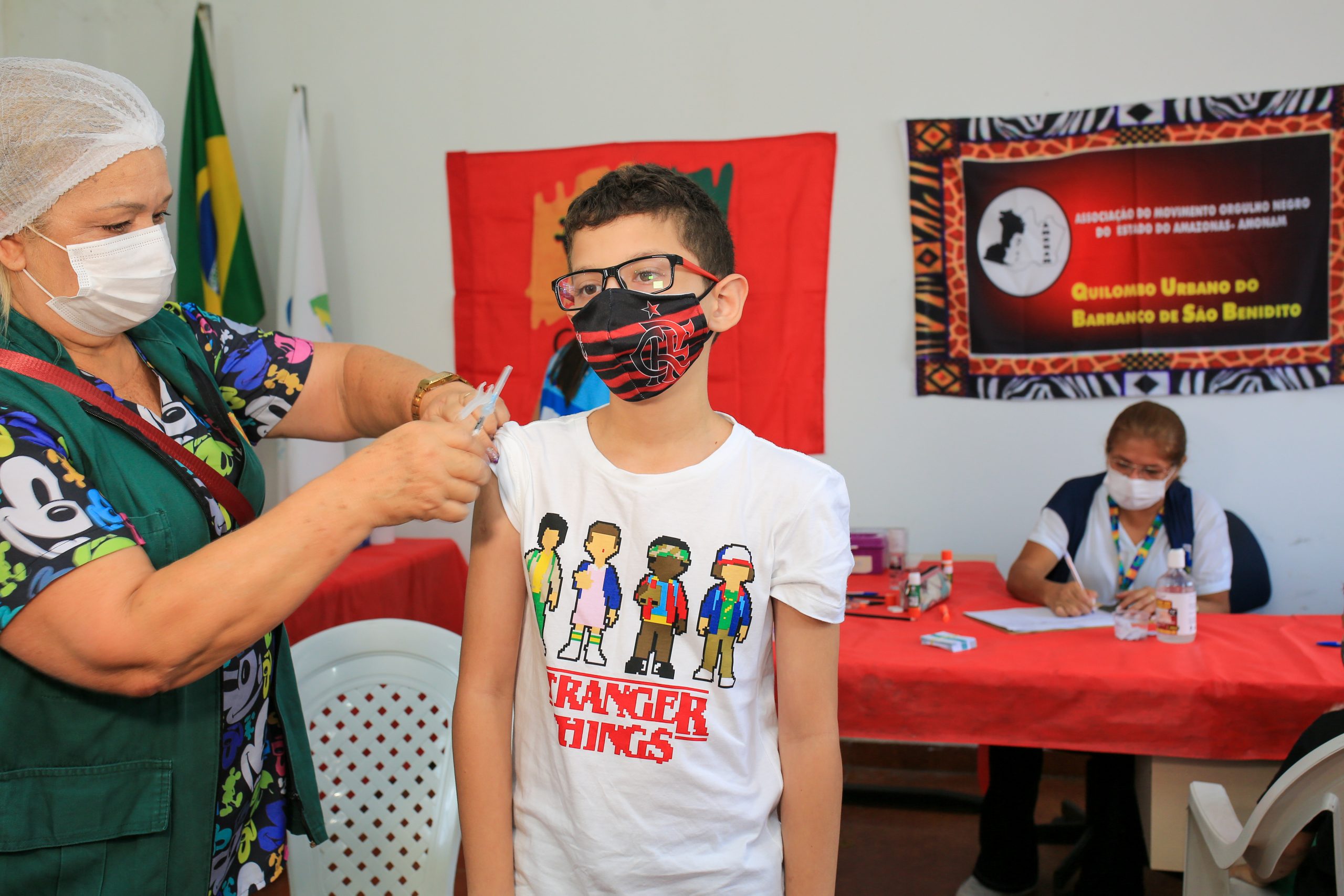 Campanha de imunização contra a Covid-19 avança para crianças sem comorbidades de 10 anos em Manaus