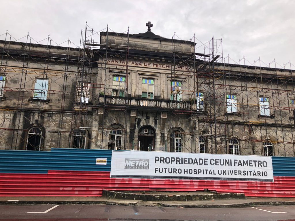 Sem teto e sem revitalização, hospital universitário na Santa Casa segue sem prazo para ativação