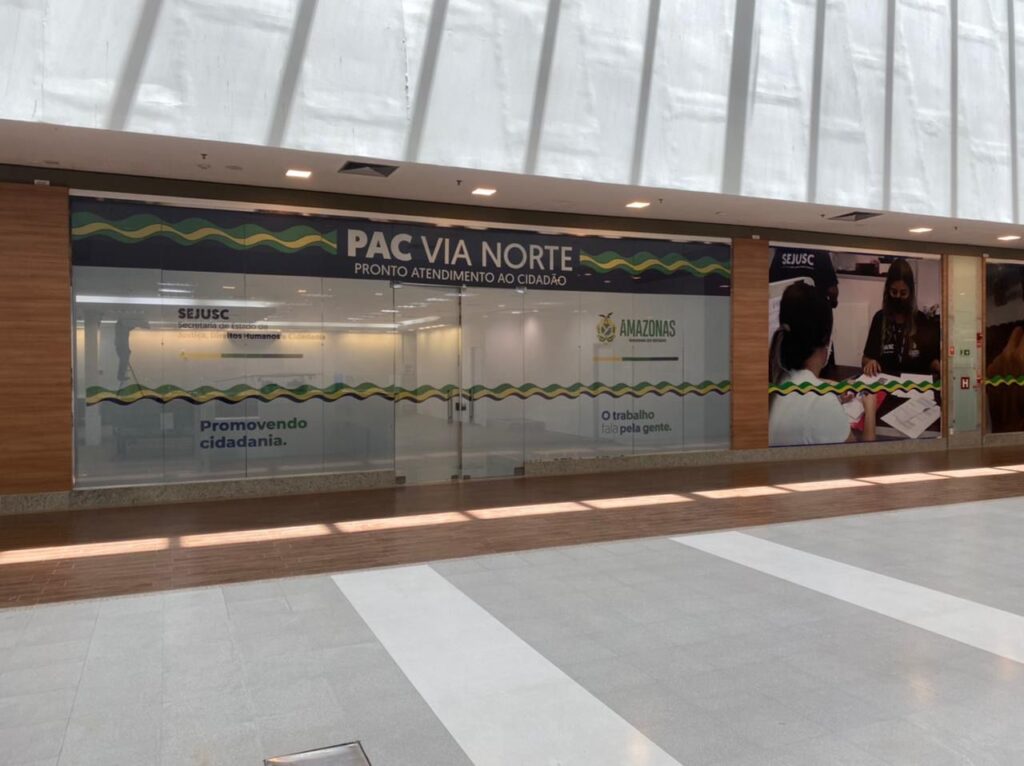 O serviço de PAC, no Shopping Manaus Via Norte, zona Norte de Manaus, será reinaugurado nesta segunda-feira (25), às 09h. A estimativa é de que o PAC do Via Norte receba, em média, 500 pessoas por dia.