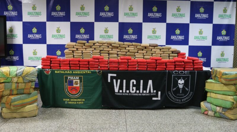 Forças de segurança apreendem 600 kg de drogas durante operação no Amazonas