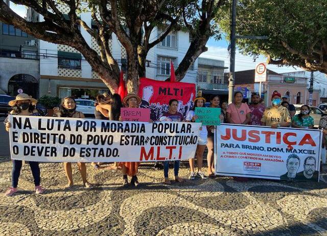 Javari: Manifestantes fazem homenagem a Dom e Bruno em Manaus