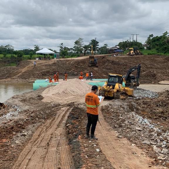 DNIT afirma que passagem seca sobre rio Autaz Mirim, na BR-319, fica pronta neste fim de semana